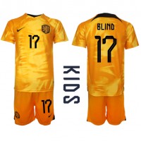Dječji Nogometni Dres Nizozemska Daley Blind #17 Domaci SP 2022 Kratak Rukav (+ Kratke hlače)